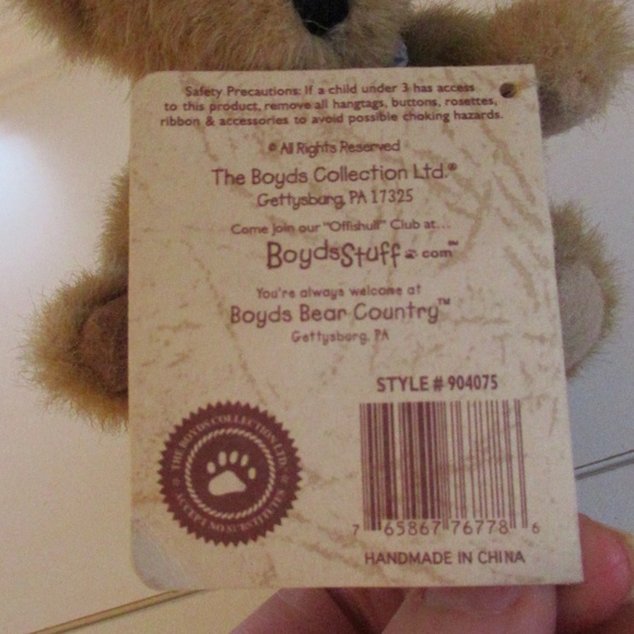 "Cocoa DeBearvoire" #904075 Retired Boyds Bear Hats and Such series - Picture 8 of 9